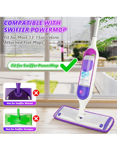 Paños Reutilizables Microfibra SEVENMAX 15" x8 para Swiffer