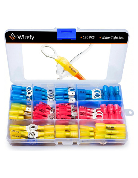 Kit de Conectores Eléctricos Wirefy 120 PCS - Termoretráctiles