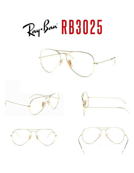 Gafas de sol Ray-Ban RB3025 Aviator Oro Gris 62mm + Kit Gafas de sol Ray-Ban RB3025 Aviator Oro Gris 62mm + Kit