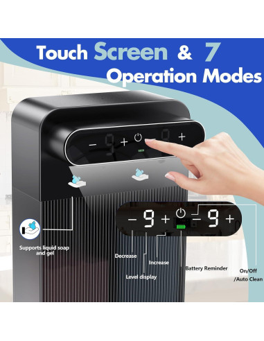 Dispensador de Jabón Automático YIKHOM 400 ml Montado en Pared