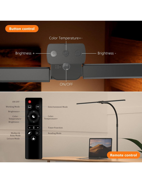 Lámpara de Escritorio ULTEM 15W Ajustable con Luz Regulable