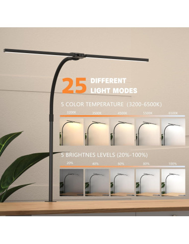 Lámpara de Escritorio ULTEM 15W Ajustable con Luz Regulable