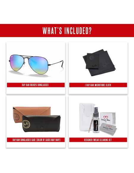 Gafas de sol Ray-Ban RB3025 Aviator Metal 55mm + Kit de limpieza
