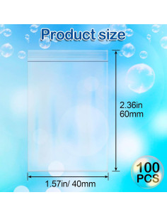 100 Mini Bolsas Zip Reutilizables STSTR 4x6 cm Transparentes 2