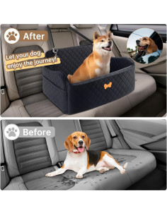 Asiento de Coche para Perro Grande KEELUXE 71.1x48.3cm Negro 2