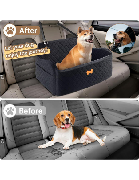 Asiento de Coche para Perro Grande KEELUXE 71.1x48.3cm Negro