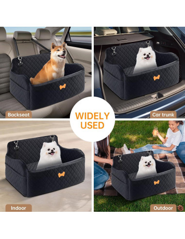 Asiento de Coche para Perro Grande KEELUXE 71.1x48.3cm Negro