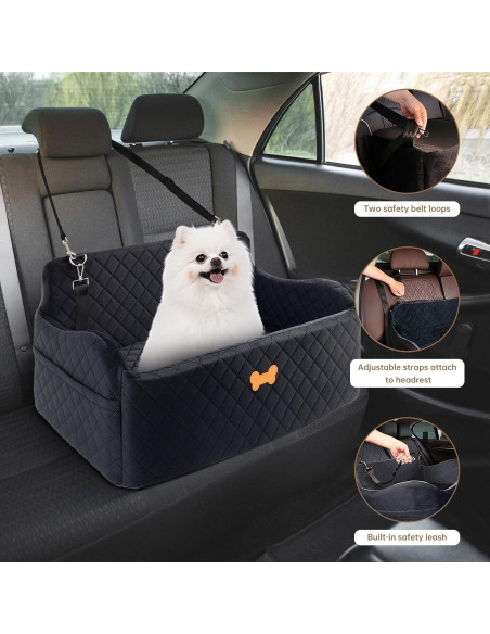 Asiento de Coche para Perro Grande KEELUXE 71.1x48.3cm Negro
