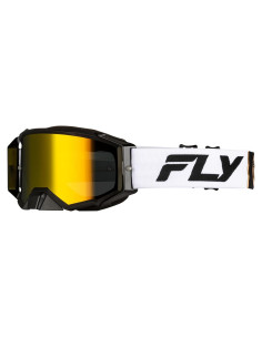 Gafas de Motocross Fly Racing Zone Pro MX 37-5189 - Blanco/Negro/Dorado