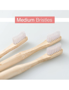 Cepillo de dientes de bambú Native Birds set de 4 cerdas medianas 2