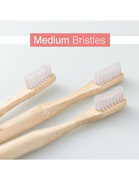 Cepillo de dientes de bambú Native Birds set de 4 cerdas medianas