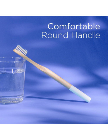 Cepillo de dientes de bambú Native Birds set de 4 cerdas medianas