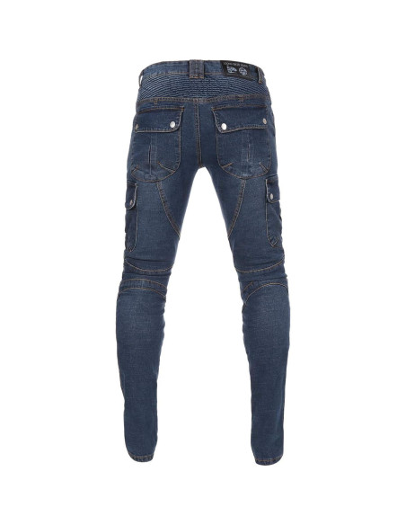 Jeans de Motocicleta Takuey con Almohadillas de Seguridad Azul