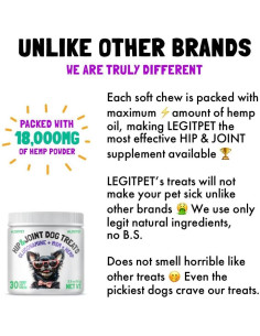 Suplemento Masticable para Caderas y Articulaciones LEGITPET 30 Unidades 2