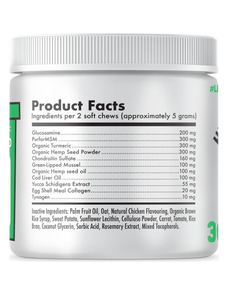 Suplemento Masticable para Caderas y Articulaciones LEGITPET 30 Unidades