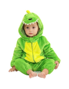 Mono con Capucha de Animal MICHLEY para Bebé 2-5 Meses Verde 2