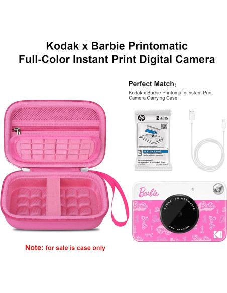 Funda de Transporte Elonbo para Cámara Kodak x Barbie - Rosa