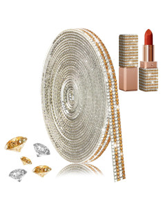 Cinta de Strass Brillante FULZTEY 4 Filas 3.66m Dorado