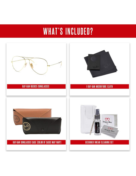 Gafas de sol Ray-Ban RB3025 Aviator Unisex + Kit de limpieza