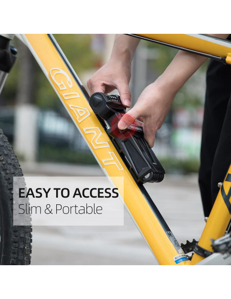 Candado Plegable Antirrobo ROCKBROS 4 Dígitos Alta Resistencia