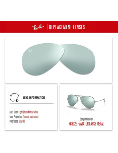 Lentes Ray-Ban RB3025 Aviator 55mm Espejo Plateado Verde 2