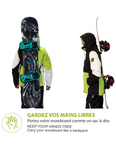 Soporte para Snowboard Wantalis Surfback - Ultra Cómodo y Compacto