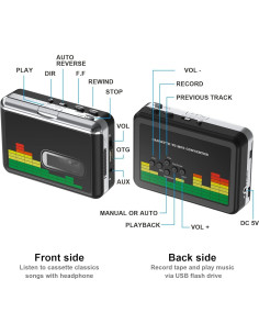Reproductor de Casetes a MP3 Mersoco BR607 USB Portátil 2
