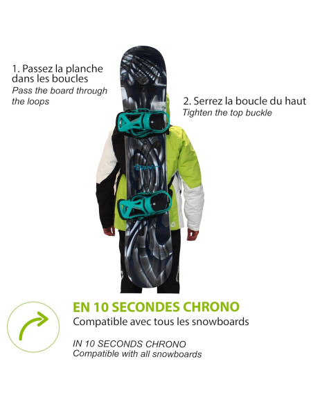Soporte para Snowboard Wantalis Surfback - Ultra Cómodo y Compacto