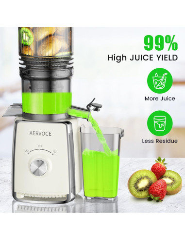 Exprimidor Masticador AERVOCE MP-802L 300W 1.6L Fácil Limpieza