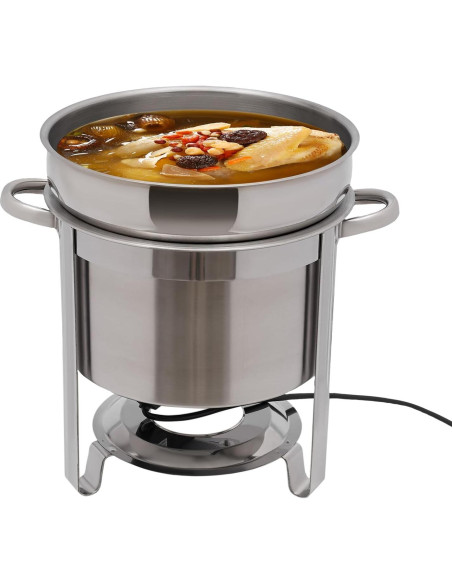 Chafer de Sopa Eléctrico HinLIaDa 11L Acero Inoxidable