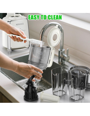 Exprimidor Masticador AERVOCE MP-802L 300W 1.6L Fácil Limpieza