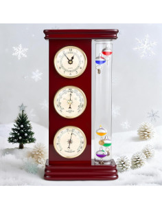 Estación Meteorológica Analógica Lily's Home con Termómetro, Reloj y Barómetro 2