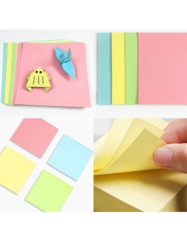 Kit de Origami XPPZHKY 100 Hojas Doble Cara 20x20cm Pastel