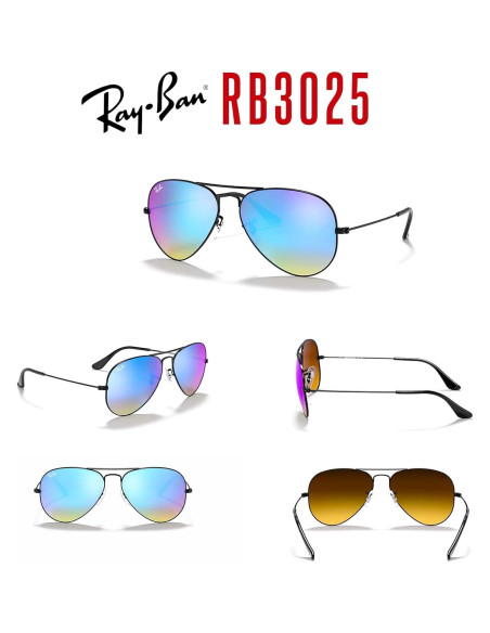 Gafas de sol Ray-Ban RB3025 Aviator Metal 62mm + Kit de limpieza