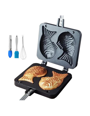 Sartén antiadherente CPVKRY en forma de pez 2PCS con accesorios