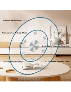 Plato Giratorio de Vidrio Templado SZG 101.6 cm 1/3" Extra Grueso 2