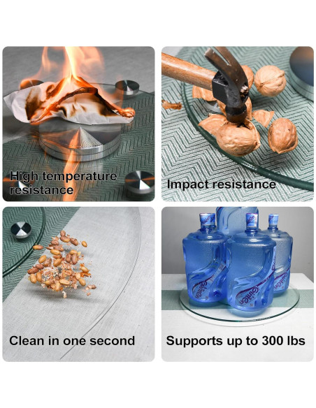 Plato Giratorio de Vidrio Templado SZG 101.6 cm 1/3" Extra Grueso