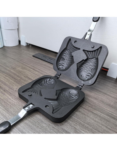 Sartén antiadherente CPVKRY en forma de pez 2PCS con accesorios