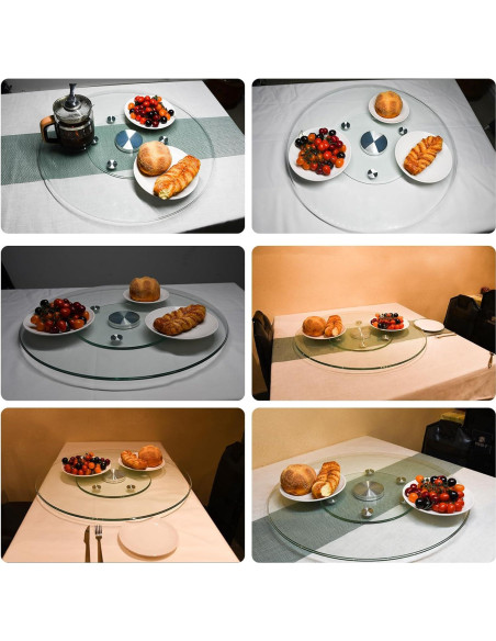 Plato Giratorio de Vidrio Templado SZG 101.6 cm 1/3" Extra Grueso