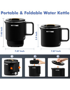 Hervidor Eléctrico Plegable HYTRIC 650ml Acero Inoxidable 2