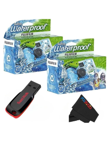 Cámara desechable a prueba de agua Fujifilm QuickSnap 35mm + USB 32GB
