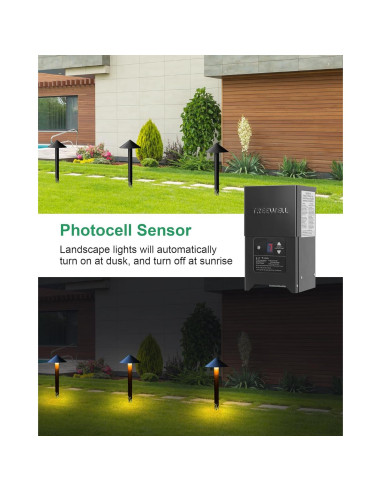 Transformador de Paisaje 300W treewell con Sensor y Temporizador