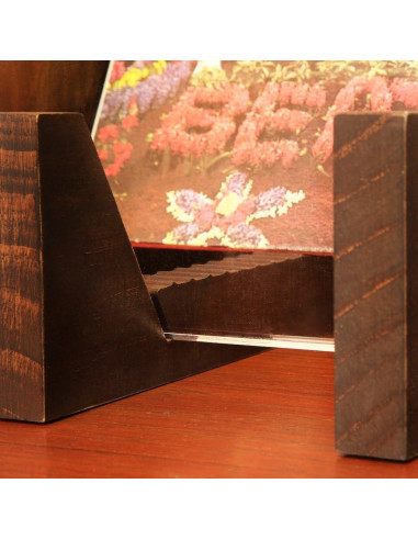 Soporte para Discos de Vinilo KAIU - Madera Nuez, 50 LPs