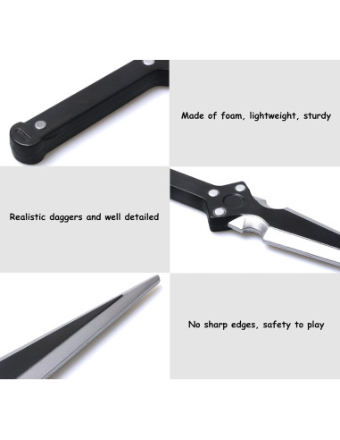 Daga Falsa de Espuma PU DAYSTART 35.56 cm para Cosplay
