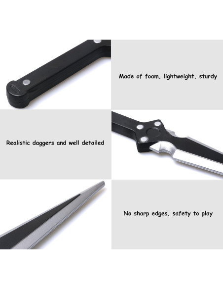 Daga Falsa de Espuma PU DAYSTART 35.56 cm para Cosplay