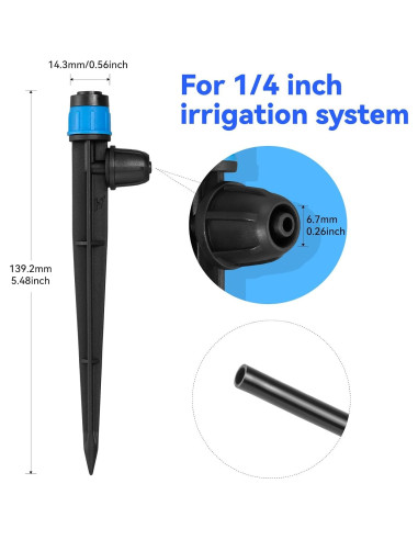 Gotero de riego ajustable Vortex 20PK con barra de bloqueo