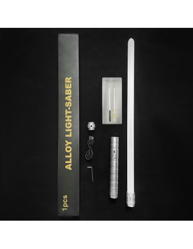 Sable de Luz Dueling S OUJCEN Plata 15 Colores RGB Recargable