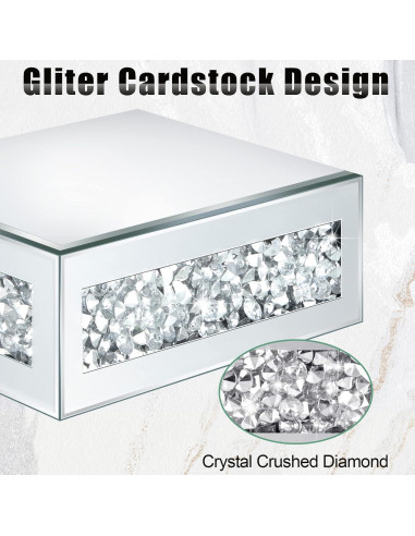 Estantes Flotantes de Vidrio Espejado Tuanse 4 Piezas 15.2x13.2cm