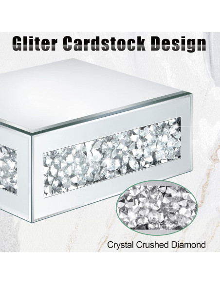 Estantes Flotantes de Vidrio Espejado Tuanse 4 Piezas 15.2x13.2cm