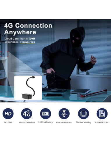 Mini Cámara Espía WiFi 1080P S29-BG Detección Movimiento
